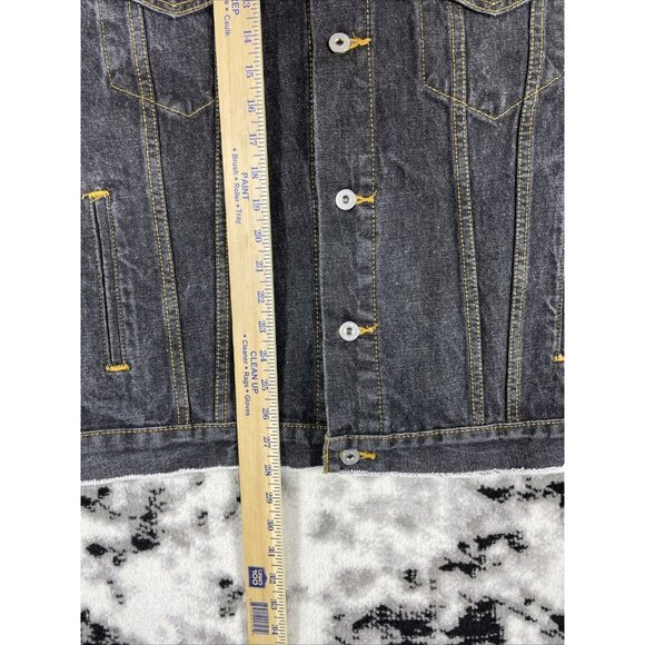 Vintage Levis Trucker Jacket Vest Mens Size Large Black 90s Raw Neck & Sleeve - Picture 4 of 10